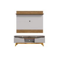 Conjunto Painel E Rack Dublin Naturalle Off White - 3