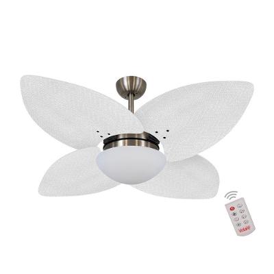 Ventilador de Teto Casa H 120cm 4 Pás 3 Velocidades Bronze Dormamu Palmae Branco 110V