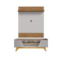 Conjunto Painel E Rack Hogsmead Naturalle Off White - 3