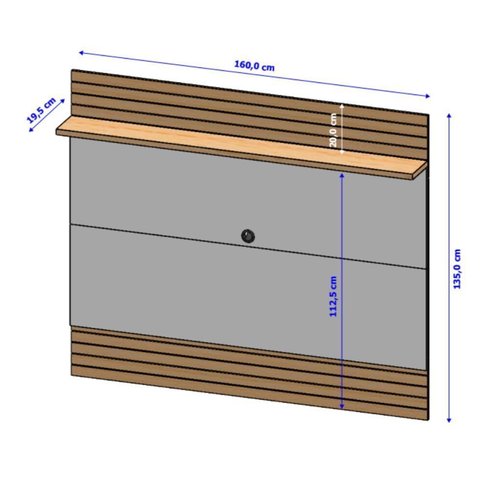 Conjunto Painel E Rack Evans Naturalle Off White - 4