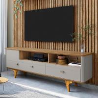 Conjunto Painel E Rack Evans Naturalle Off White - 2