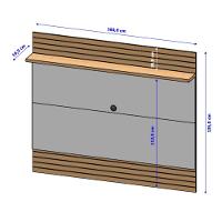 Conjunto Painel E Rack Evans Naturalle Off White