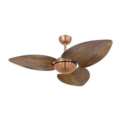 Ventilador de Teto Casa H Dormamu Cobre Office 3 Pás Rádica Imbuia Silencioso 110V
