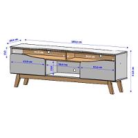 Conjunto Painel E Rack Draven Cinamomo Off White - 5