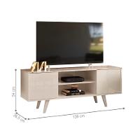 Rack Para Tvs Até 55 Polegadas Tibet Calacata Off-white - 2