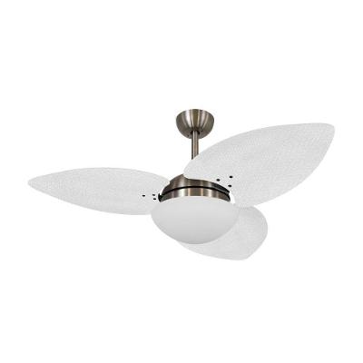 Ventilador de Teto Casa H 3 Pás 3 Velocidades Bronze Dormamu Palmae Branco 220V