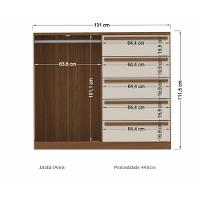 Kit Guarda Roupa Espelho E Cômoda Sheldon Jatoba Areia - 5