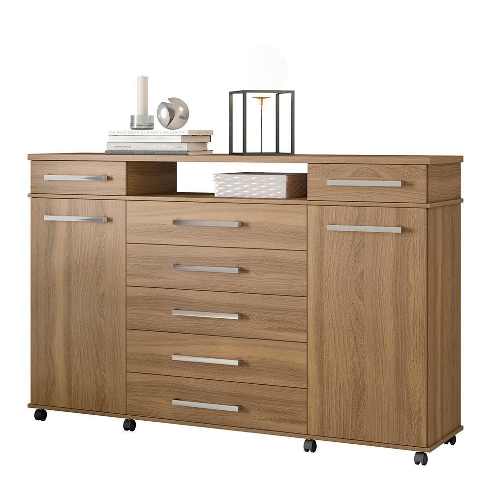 Comoda 7 Gavetas 2 Portas Texas Amendola - 5