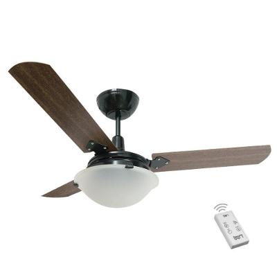 Ventilador de Teto Casa H 130W 98cm 3 Pás 3 Velocidades Preto Unions 220V