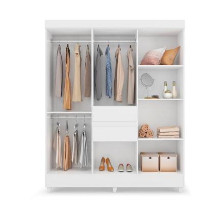 Guarda Roupa Casal 8 Portas Terni 2 Gavetas Branco MDP