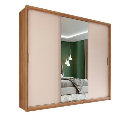 Guarda Roupa Casal Verona Flex 3 Portas 2 Gavetas Amêndola Touch- Off White MDF