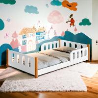 Mini Cama Infantil Com Grade Mimo Branca - 2
