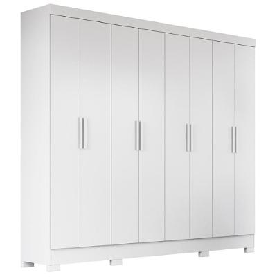Guarda Roupa Casal Dammam 8 Portas 4 Gavetas Branco MDP