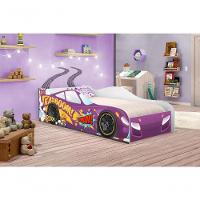 Cama Carro Kaboom Roxo Solteiro Com Colchão - 4