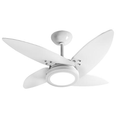 Ventilador de Teto LED Casa H 130W 100cm 4 Pás 3 Velocidades Branco Roma 110V