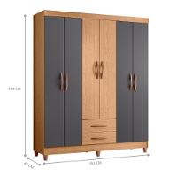 Guarda Roupa Dalia Freijo Titanium - 3