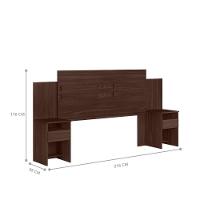 Conjunto Guarda Roupa 6 Portas E Cabeceira Lux Cafe Touch - 5