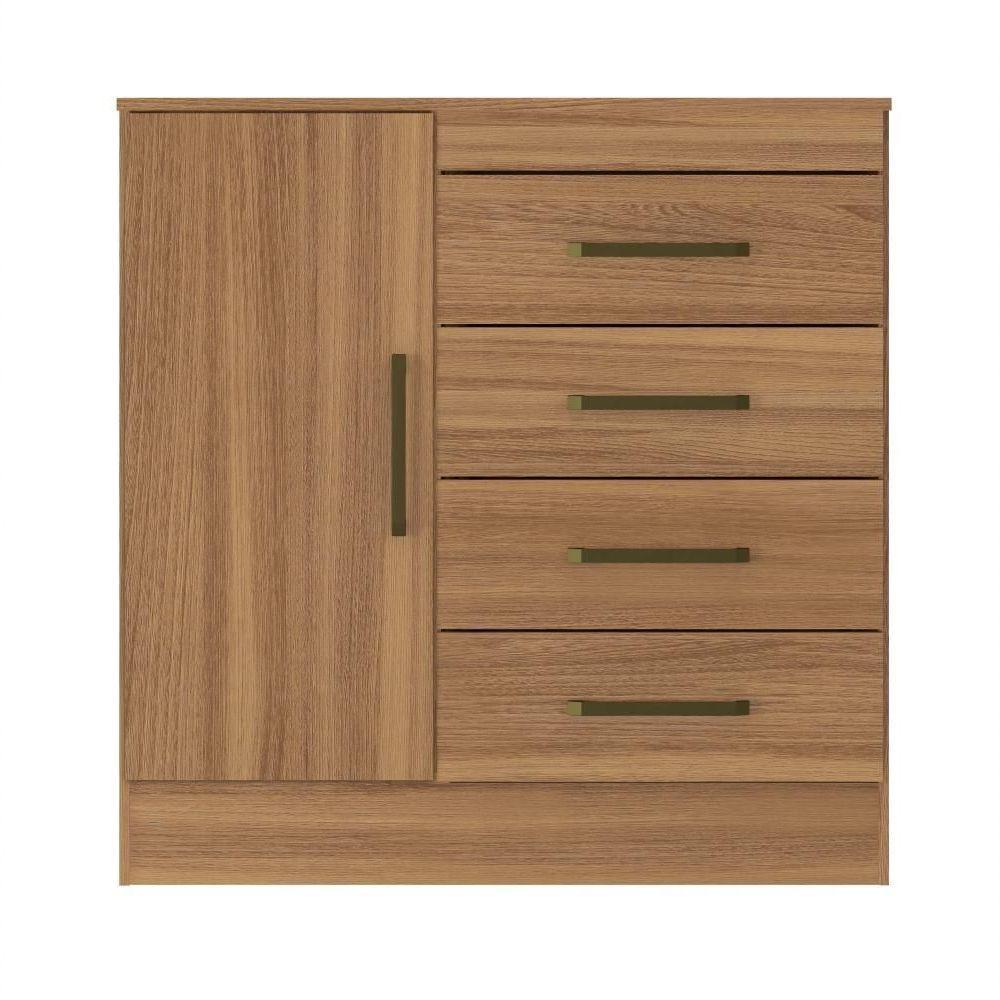 Comoda 4 Gavetas 1 Portas Haley Amendola - 3