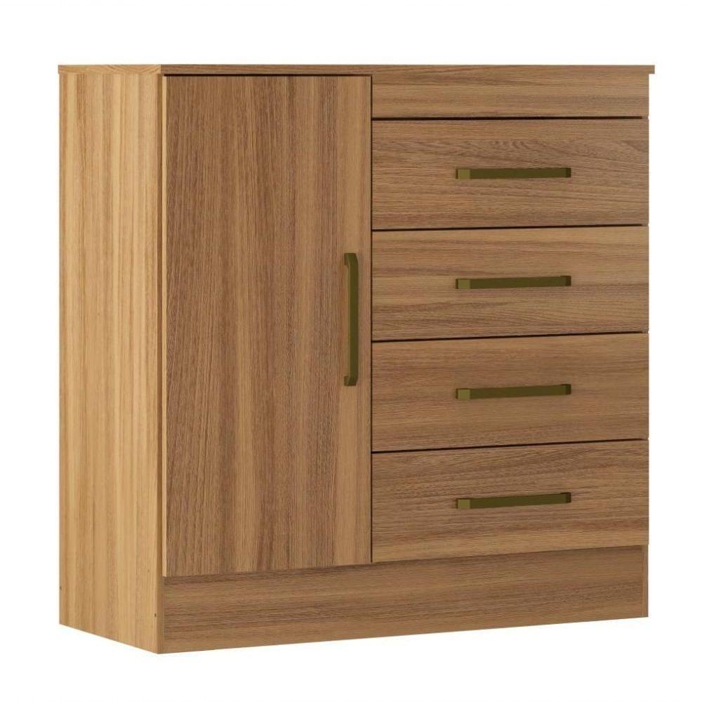 Comoda 4 Gavetas 1 Portas Haley Amendola - 5