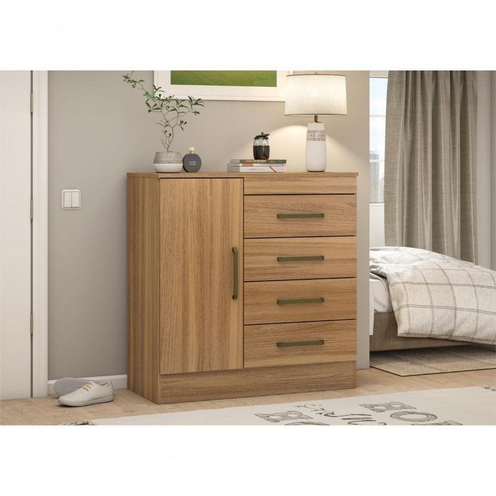 Comoda 4 Gavetas 1 Portas Haley Amendola - 6