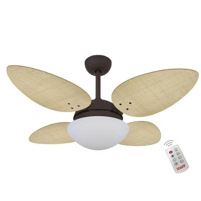 Ventilador de Teto Casa H Volare P Palmae Natural Marrom com 3 Velocidades e Controle Remoto 110V
