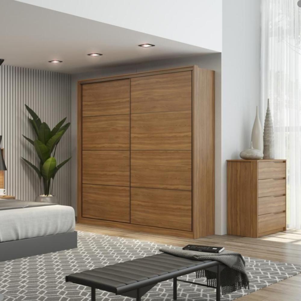 Conjunto Quarto Guarda Roupa E Comoda Napolis Amendola - 5