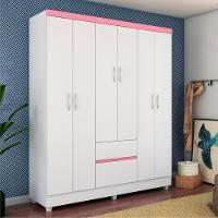 Conjunto Quarto Guarda Roupa E Comoda Forggia Branco - 2