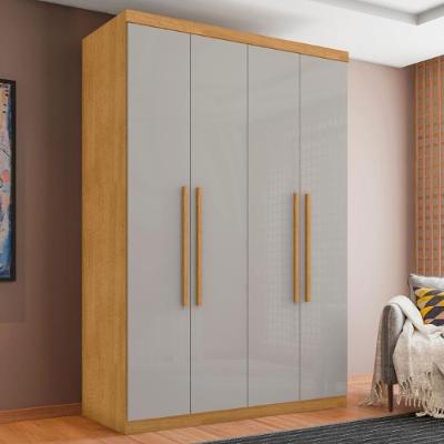 Guarda Roupa 4 Portas E 4 Gavetas Lages Naturalle Off White