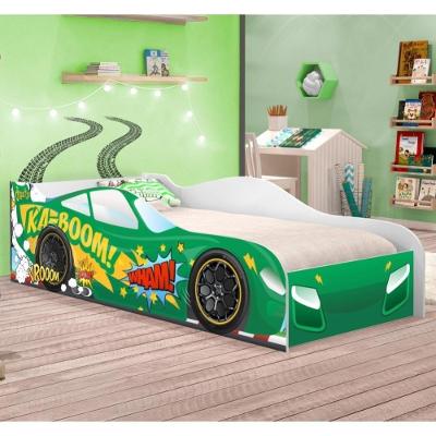 Cama Carro Kaboom Stylo Verde Solteiro