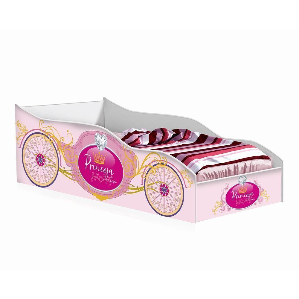 Cama Infantil Génova Rosa Com Colchão - 3