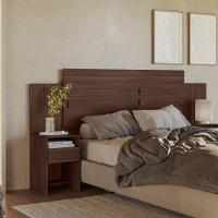 Conjunto Guarda Roupa 4 Portas E Cabeceira Lorena Cafe Touch - 2