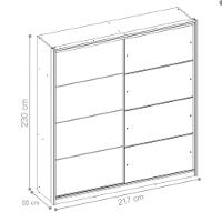 Conjunto Quarto Guarda Roupa Com Espelho E Comoda Napolis Amendola - 2