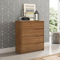 Conjunto Quarto Guarda Roupa Com Espelho E Comoda Napolis Amendola - 6