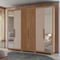 Conjunto Guarda Roupa Espelho E Comoda Bianca Carvalho Fendi - 1