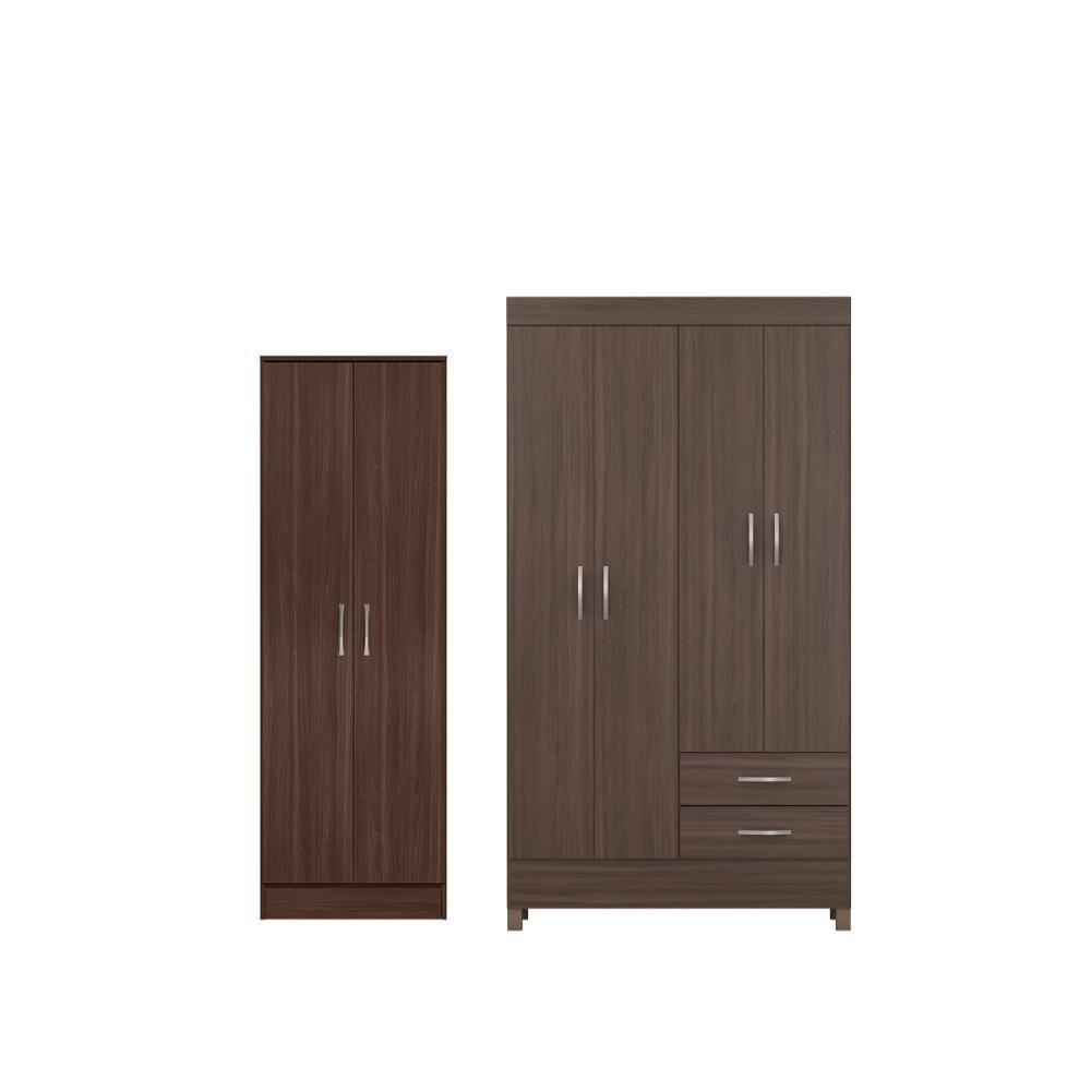 Conjunto Guarda Roupa 4 Portas E Sapateira Noth Cafe Touch - 3