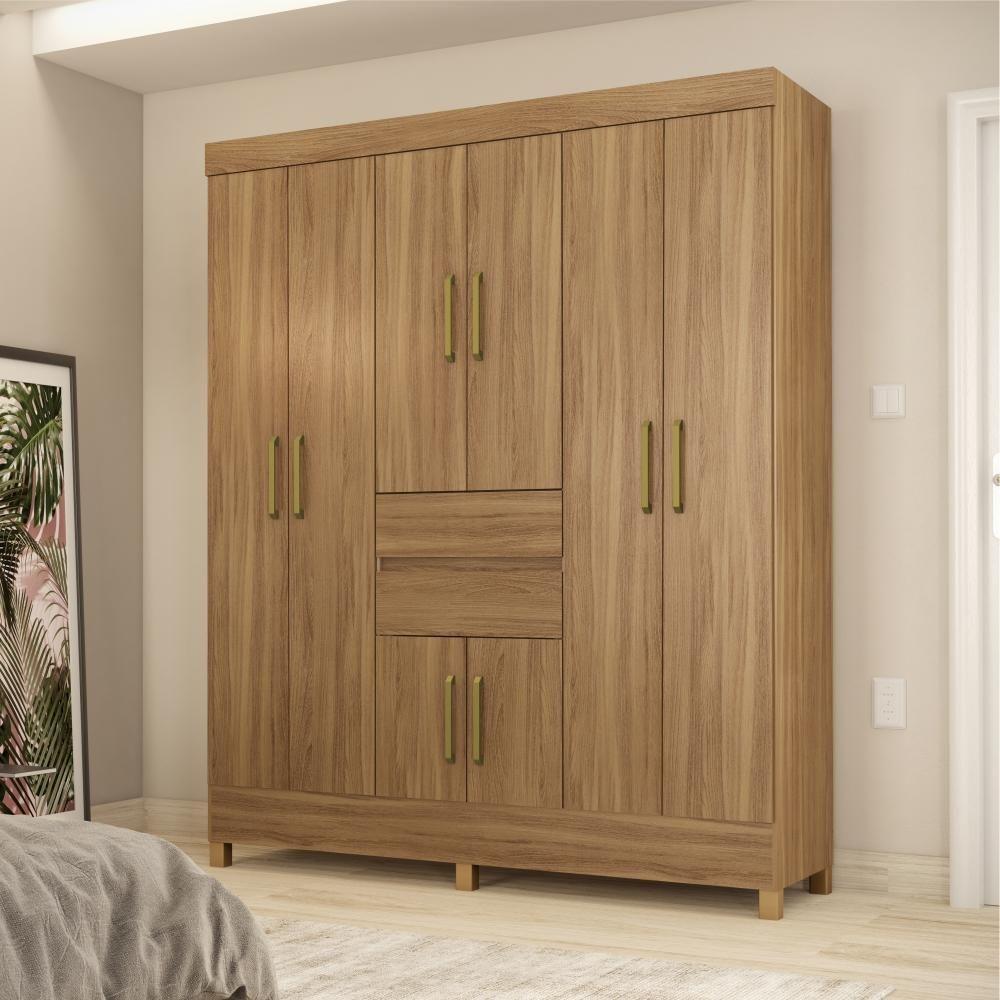 Conjunto Quarto Guarda Roupa E Comoda Terni Amendola - 4