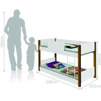 Beliche Infantil Montessori Com Colchão Clara Branco E Mel - 2