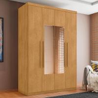 Guarda Roupa 4 Portas Com Espelho Carimã Naturalle - 1