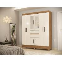 Guarda Roupa 8 Portas Com Espelho Terni Amendola Off-white - 5