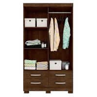 Guarda Roupa 4 Portas E 4 Gavetas Deventer Malbec - 3