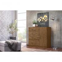 Conjunto Guarda Roupa Com Espelho E Cômoda Seicheles Castanho Wood - 8