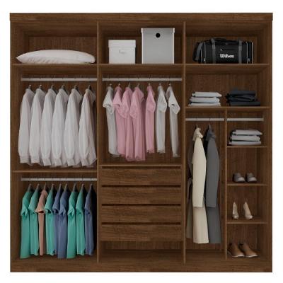 Guarda Roupa Casal Paris 6 Portas 4 Gavetas Malbec-Off White MDF