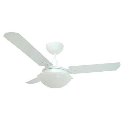 Ventilador de Teto Casa H 130W 98cm 3 Pás 3 Velocidades Ventilador Unions Branco 110V