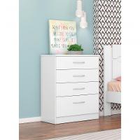 Conjunto Quarto Guarda Roupa E Comoda Udini Branco - 3