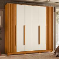 Conjunto Guarda Roupa E Cômoda Ilhéus Freijó Off White - 1