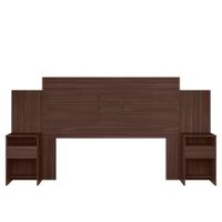 Conjunto Guarda Roupa 3 Portas E Cabeceira Renoir Cafe Touch - 2