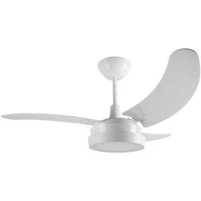 Ventilador de Teto Casa H 130W 100cm 3 Pás 3 Velocidades Branco Búzios LED 110V