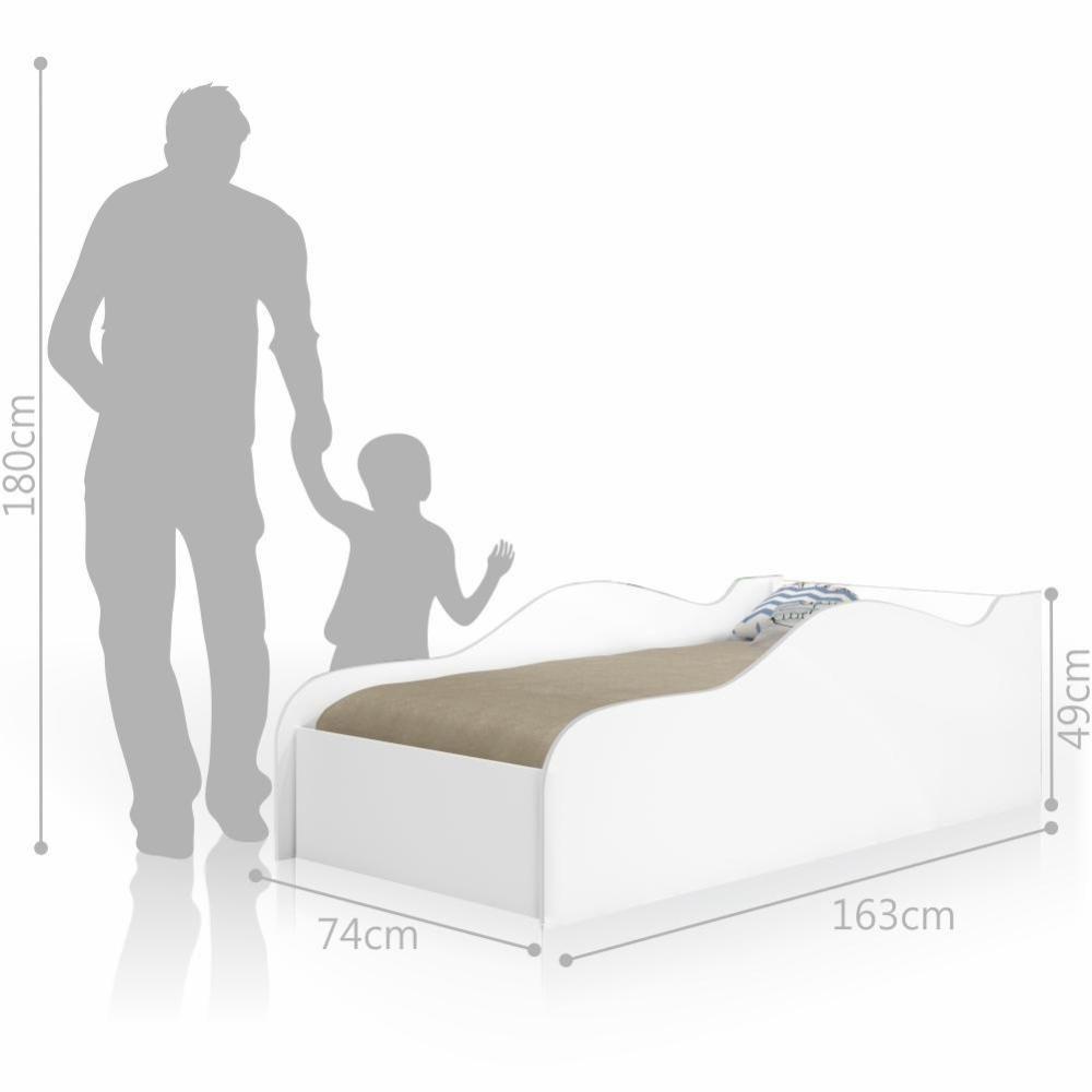 Cama Carro Infantil Branco Com Colchão - 3