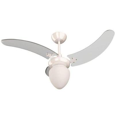 Ventilador de Teto Casa H 130W 3 Pás Transparentes 3 Velocidades Branco 220V