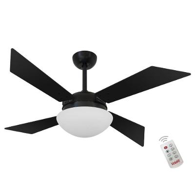Ventilador de Teto Casa H Volare Tech Preto com Controle Remoto e Exaustão 220V